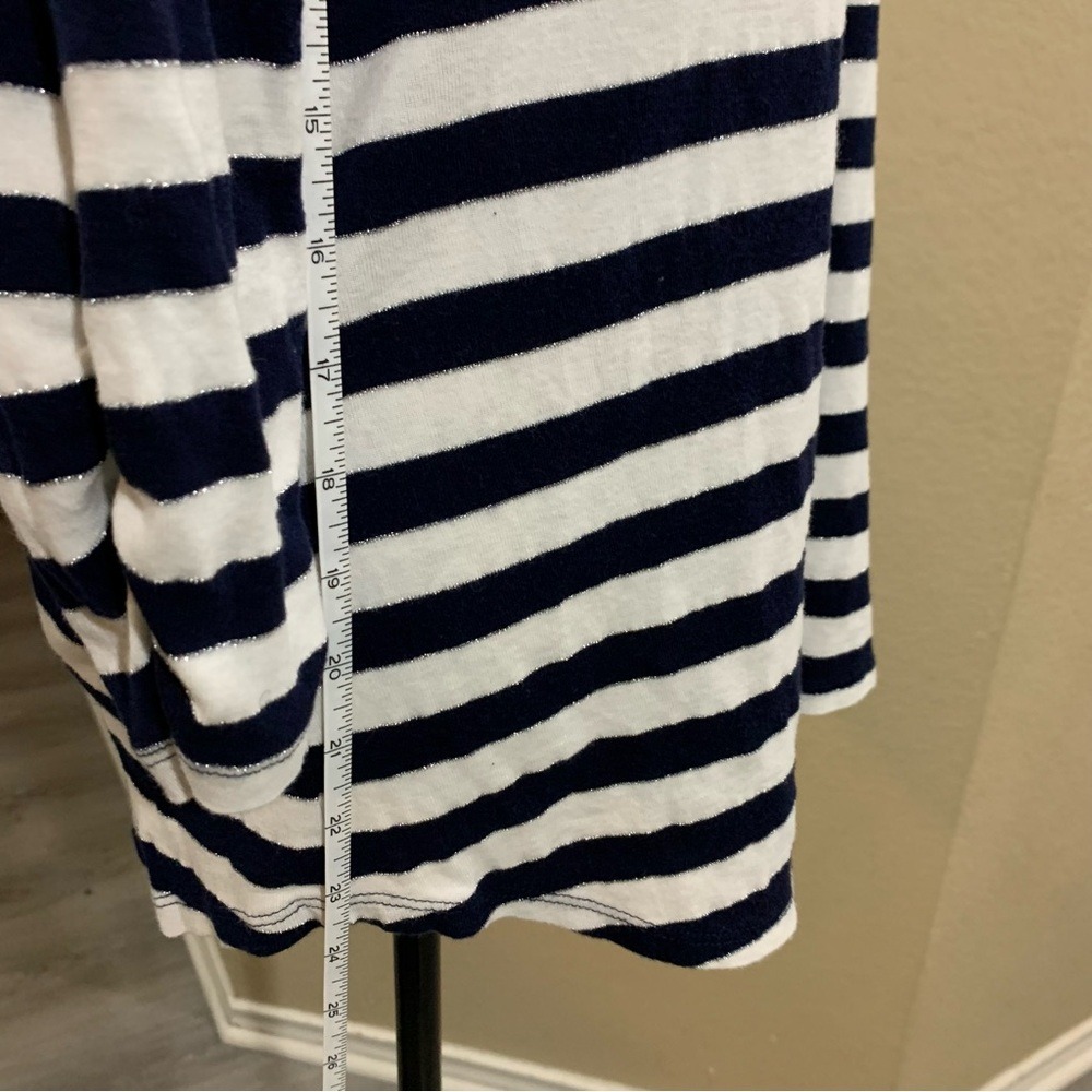New York & Company Navy and White Striped Top - Picture 9 of 10